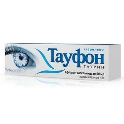 Taufone eye drops 4% 10ml stimulates metabolic, energy processes in the tissues of the eye